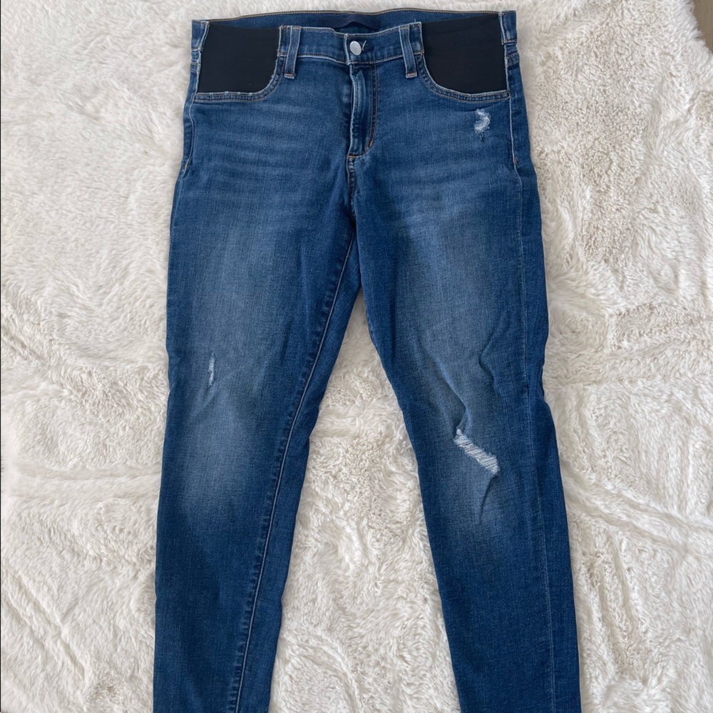 Joe’s The Icon Distressed Ankle Skinny Maternity Jeans Size 29
